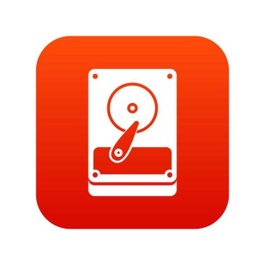 HDD simgesi dijital kırmızı