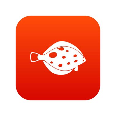 Balık simgesi dijital kırmızı