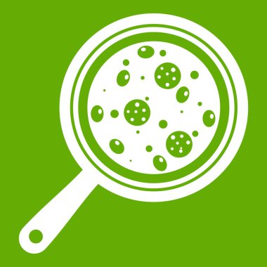 Gemide simgesi yeşil malzemelerle pizza