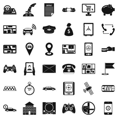 Mesajı Icons set, basit tarzı