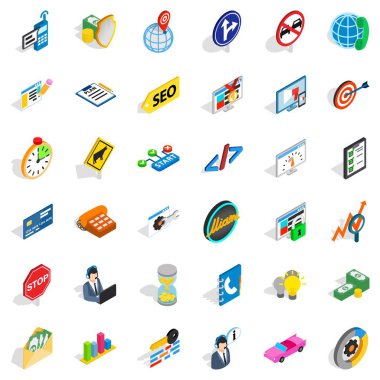 Kalkan Icons set, izometrik stili