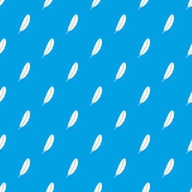 Tüy kalem desen kesintisiz mavi