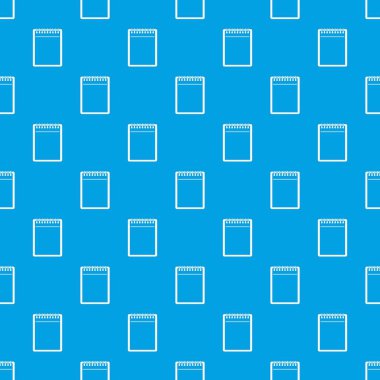 Boş sarmal not defteri desen kesintisiz mavi