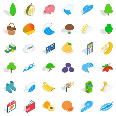 Hayati Icons set, izometrik stili