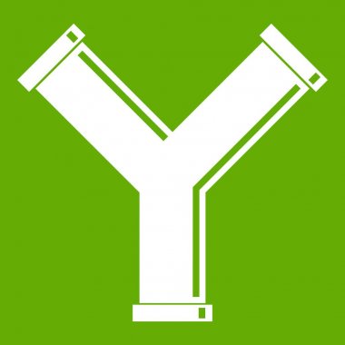 Formu Y harfi simgesi yeşil ortak boru