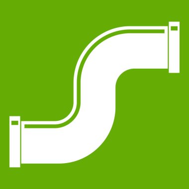 Form S harfi simgesi yeşil ortak boru