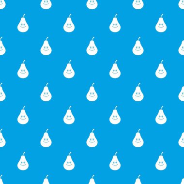 Gülümseyen armut desen kesintisiz mavi