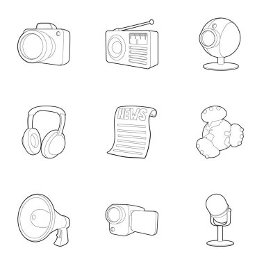 Haber Icons set, anahat stili