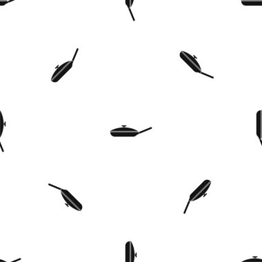 Siyah kızartma tavası desen sorunsuz siyah