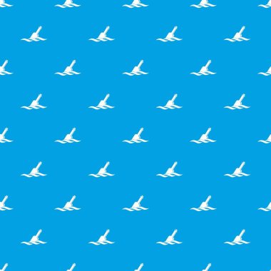 Cam şişe su desen kesintisiz mavi