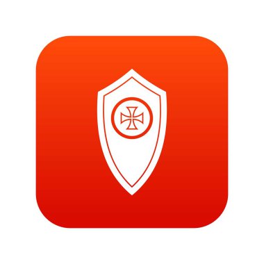 Kalkan simgesi dijital kırmızı