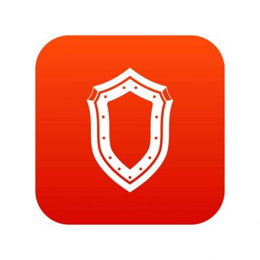 Kalkan simgesi dijital kırmızı