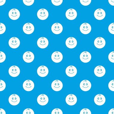 Gülümseyen meyve deseni kesintisiz mavi