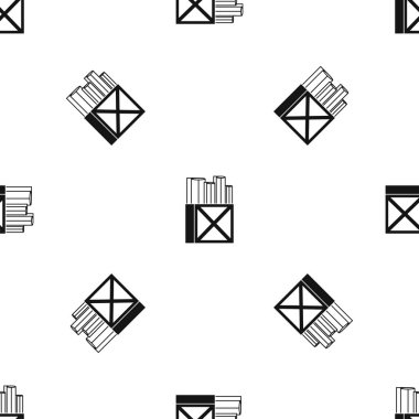 Bir ahşap kutu model sorunsuz siyah beyaz kağıt ve rulo