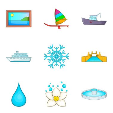 Anlamsızlık Icons set, karikatür tarzı