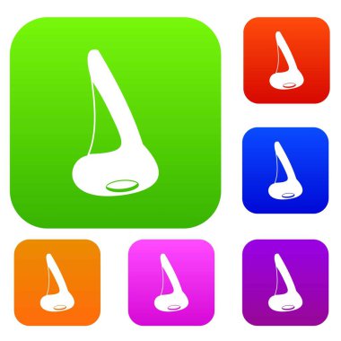 Burun yan görünümü set koleksiyonu