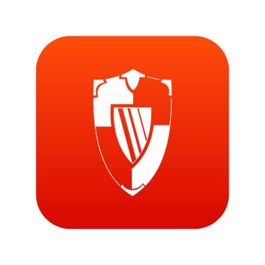 Kalkan simgesi dijital kırmızı