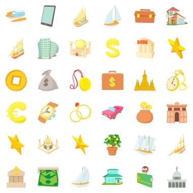 Servet Icons set, karikatür tarzı