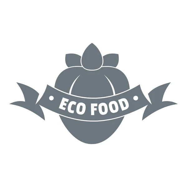 Öko-Logo für frische Lebensmittel, einfacher Stil — Stockvektor