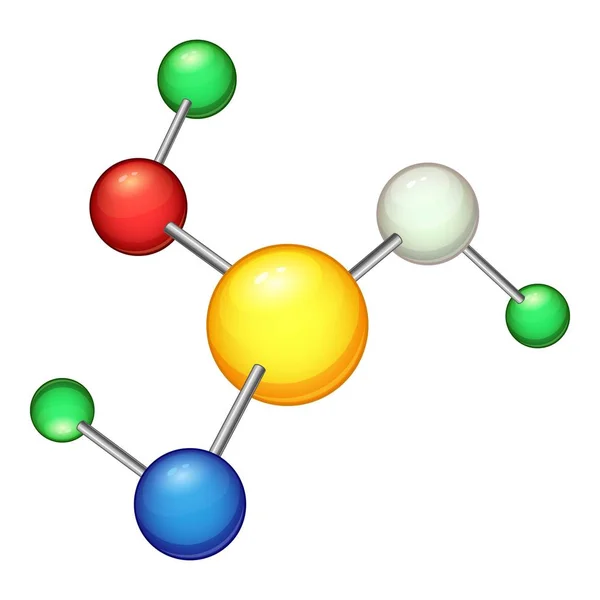 Molekül-Ikone, Cartoon-Stil — Stockvektor