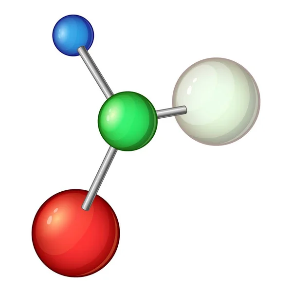 Icono de la molécula modelo, estilo de dibujos animados — Archivo Imágenes Vectoriales