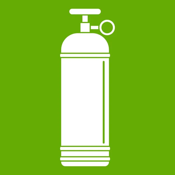 Compressed gas container icon green — Stock Vector