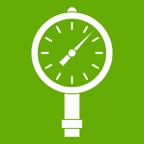 Manometre veya basınç göstergesi simgesi yeşil — Stok Vektör