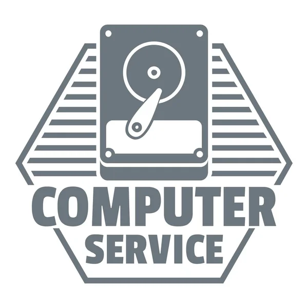 Počítač služby logo, jednoduchý styl — Stockový vektor