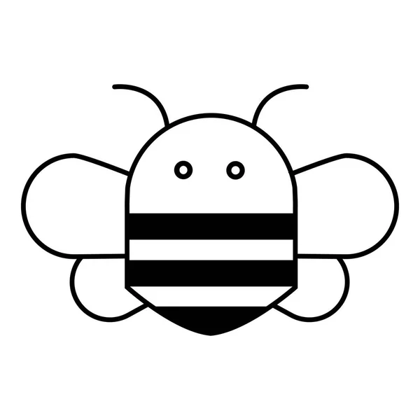 Bee icon , outline style — Stock Vector