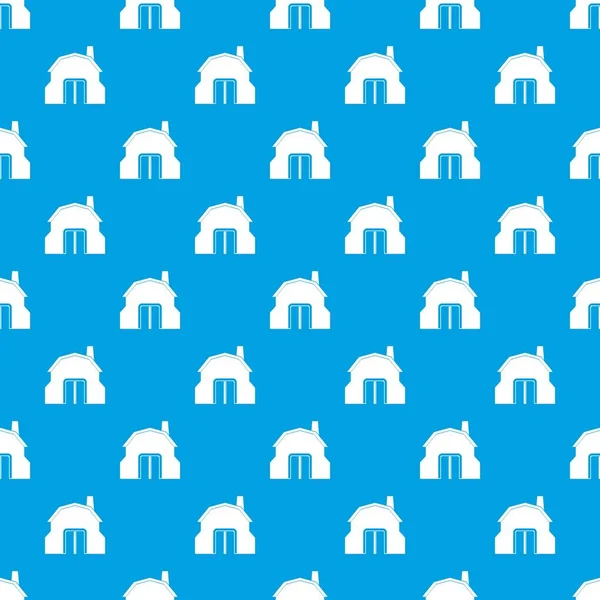 대장장이 워크샵 건물 원활한 블루 패턴 — 스톡 벡터