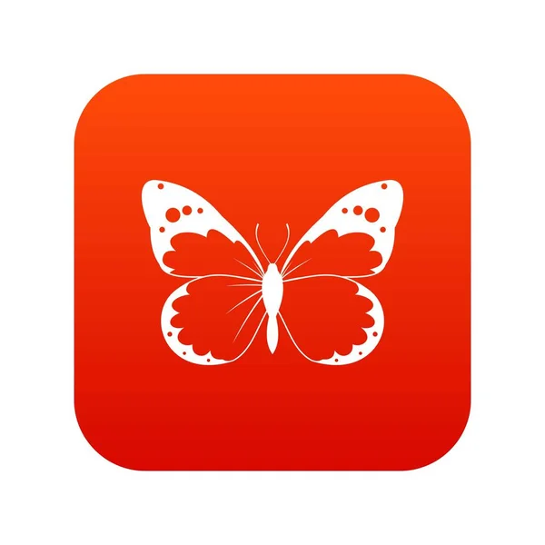 Icona farfalla digitale rossa — Vettoriale Stock