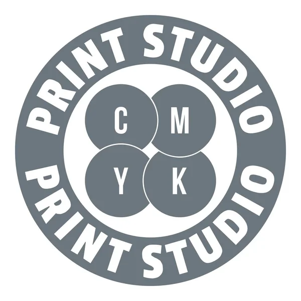 New print studio logo, simple style — Stock Vector