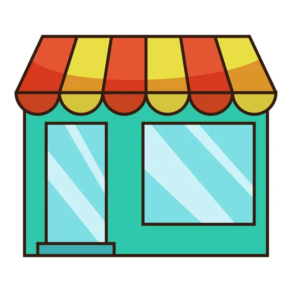 Icono de la tienda, estilo dibujos animados — Vector de stock