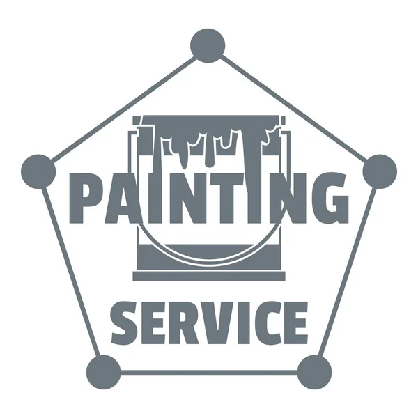 Логотип услуги живописи, простой стиль — стоковый вектор