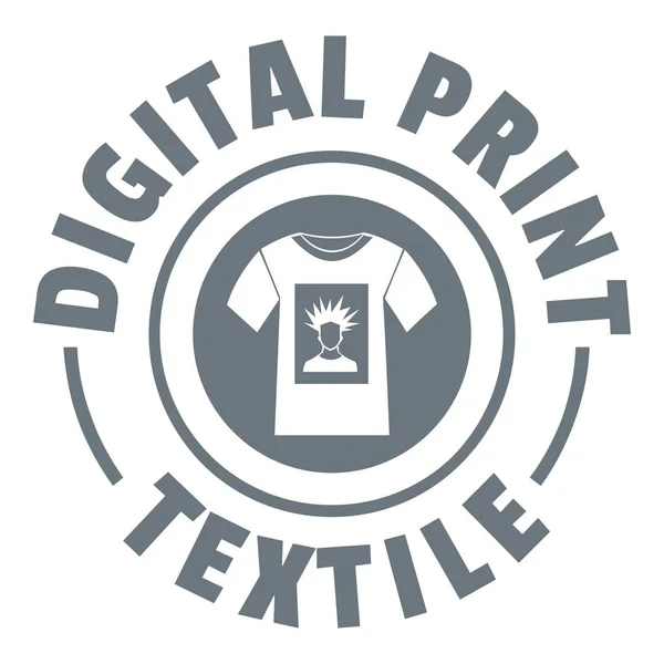 Digital print textile logo, simple style — Stock Vector