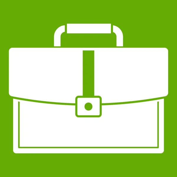 Business Aktentasche Symbol grün — Stockvektor