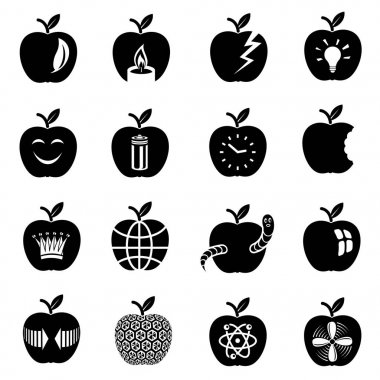 Apple logosu Icons set, basit tarzı