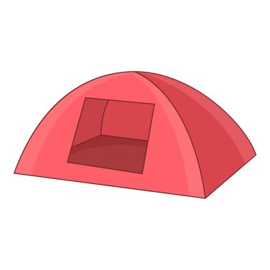 Pembe çadır simgesi, karikatür tarzı