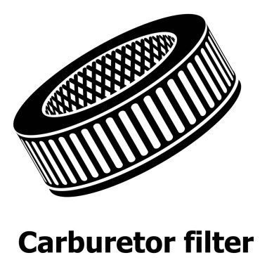 Car air filters icon, simple black style clipart