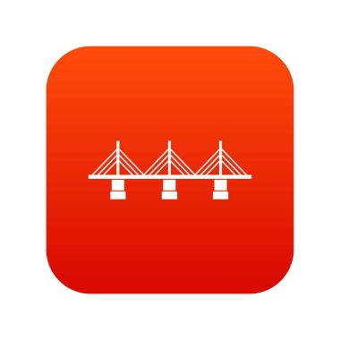 Köprü simgesi dijital kırmızı