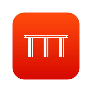 Köprü simgesi dijital kırmızı