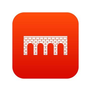 Köprü simgesi dijital kırmızı