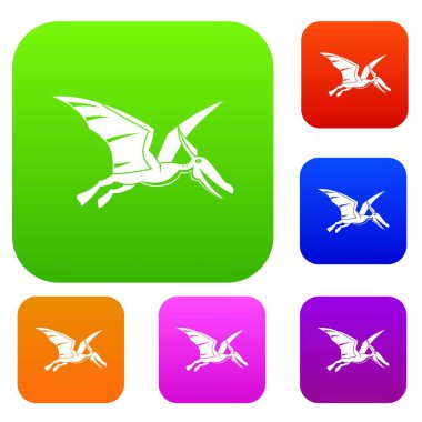 Pterosarus dinozor renk koleksiyonu ayarla