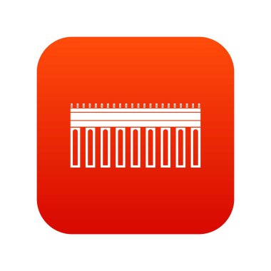 Köprü simgesi dijital kırmızı