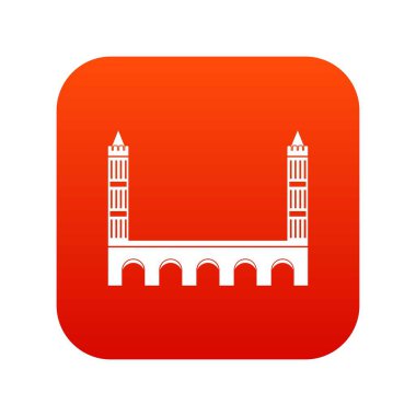 Köprü simgesi dijital kırmızı