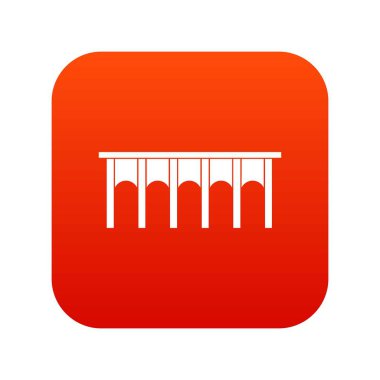 Köprü simgesi dijital kırmızı