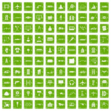 simgeler mühendislik 100 grunge yeşil ayarla