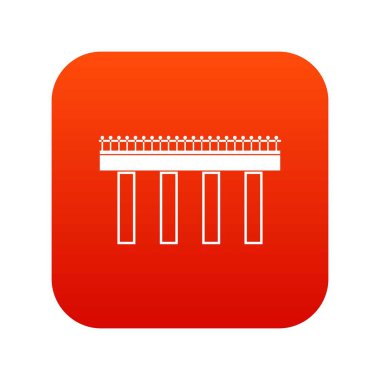 Köprü simgesi dijital kırmızı