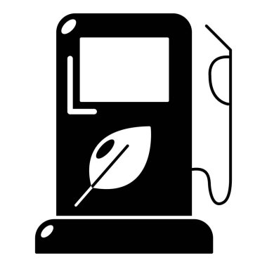 Eko benzin istasyonu simgesi, basit tarzı