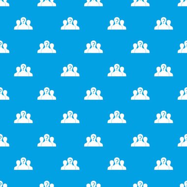 Bilinmeyen Kişilik desen kesintisiz mavi birlikte grup insan